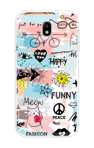 Happy Doodle Soft Cover for Samsung J7 Pro