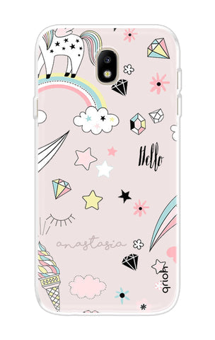 Unicorn Doodle Soft Cover For Samsung J7 Pro