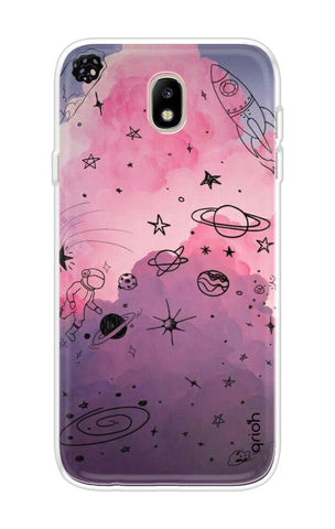 Space Doodles Art Soft Cover For Samsung J7 Pro