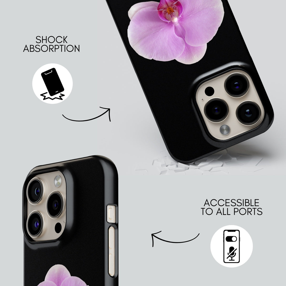 Lily Premium Tough Shining Phone Case (Double Layer) Available For All iPhone Models