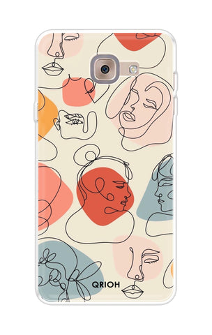 Abstract Faces Soft Cover for Samsung J7 Max