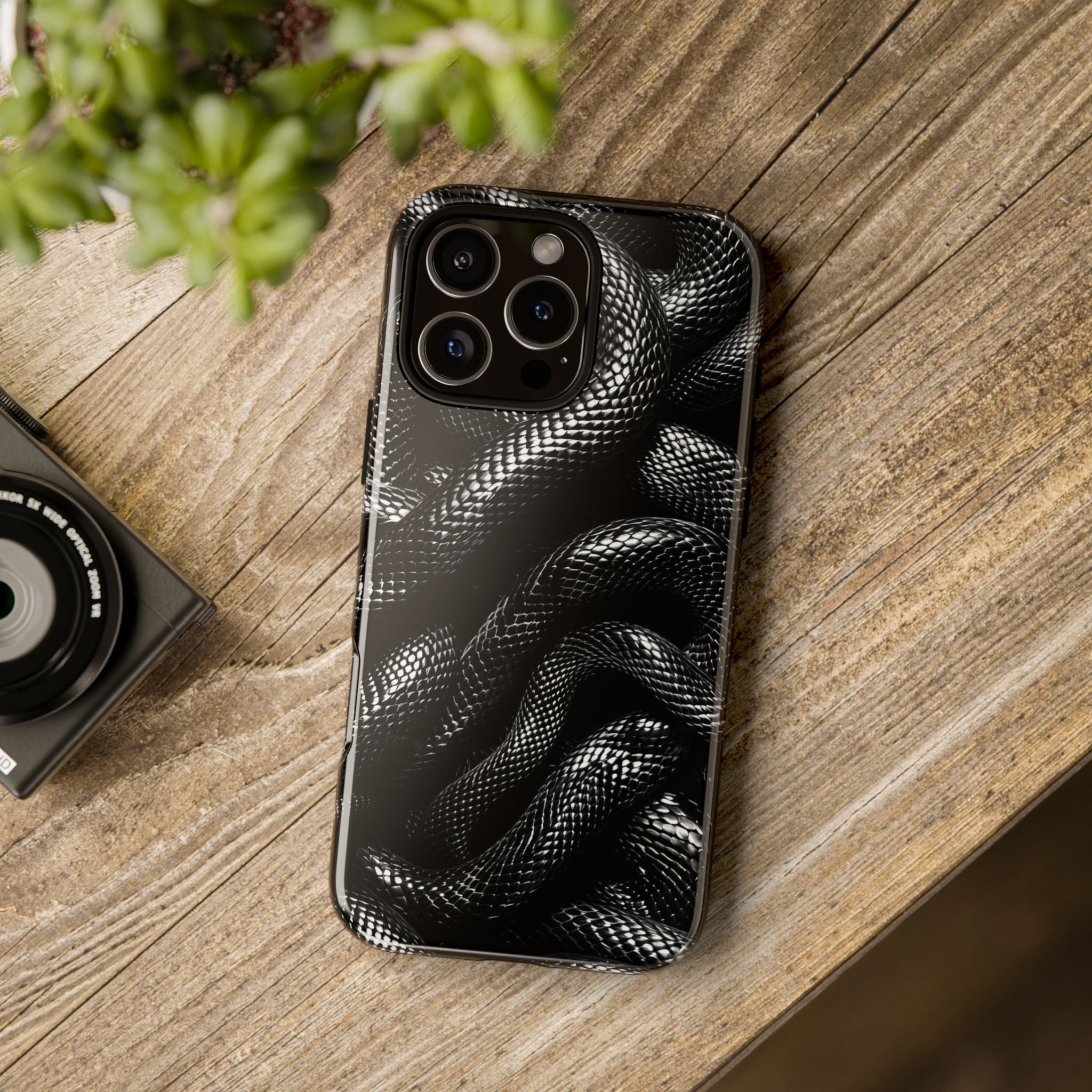 Black Snakes Premium Tough Shining Phone Case (Double Layer) Available For All iPhone Models