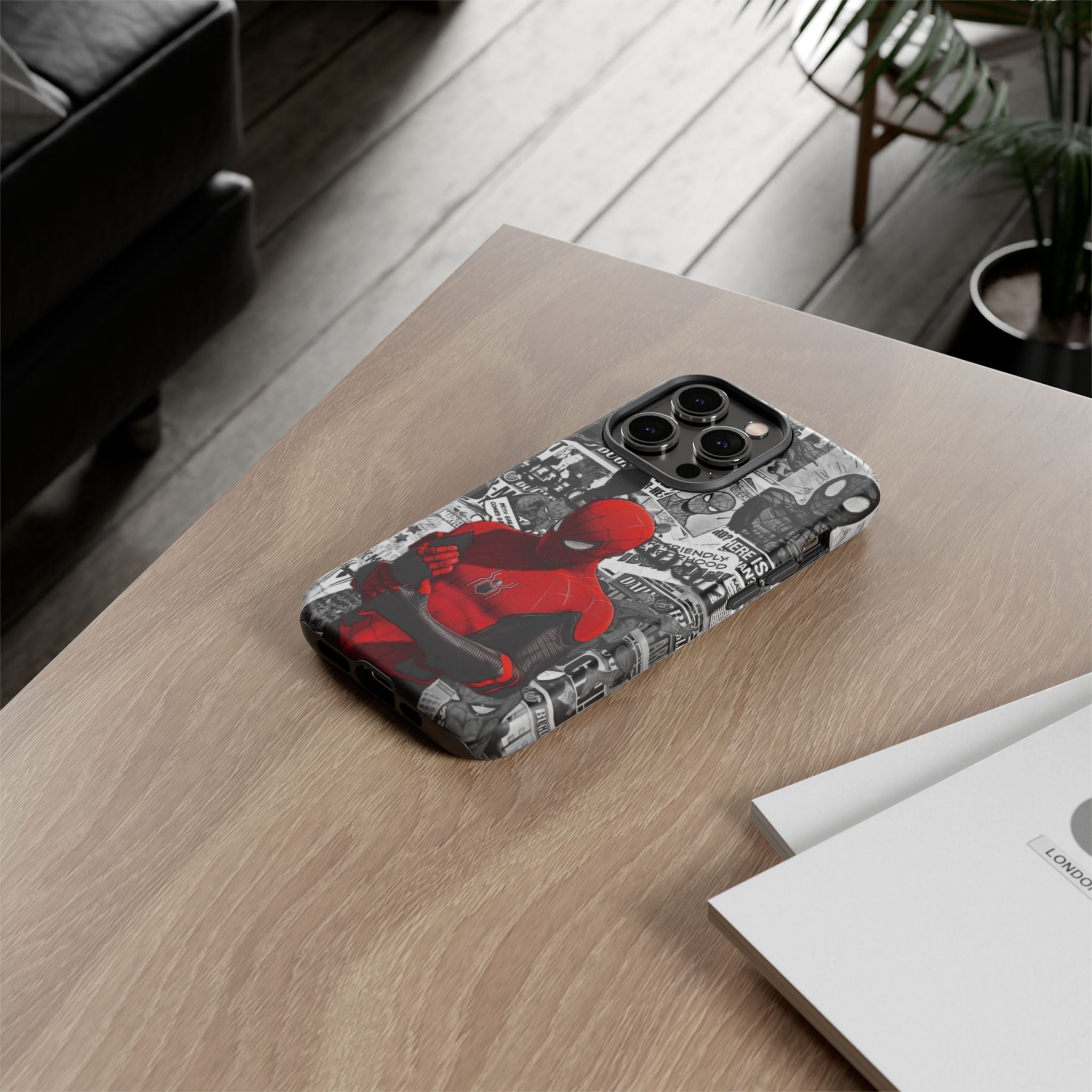Red Mask Collage Premium Tough Shining Phone Case (Double Layer) Available For All iPhone Models
