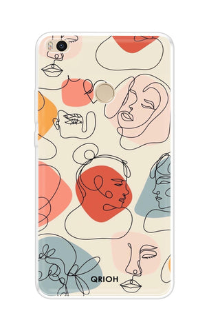 Abstract Faces Soft Cover for Xiaomi Mi Max 2