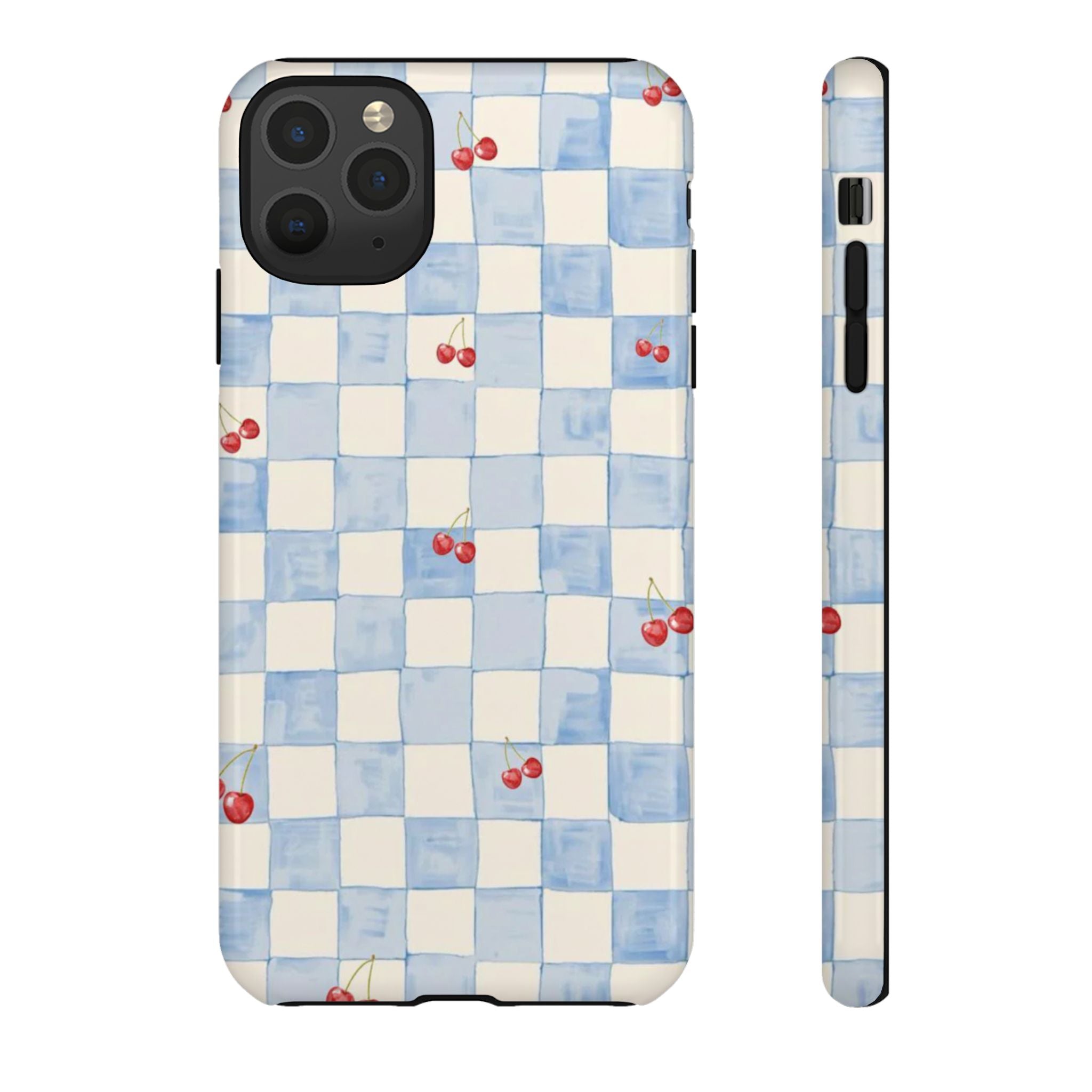 Cherry Check Tough Case  Available For All iPhone Models