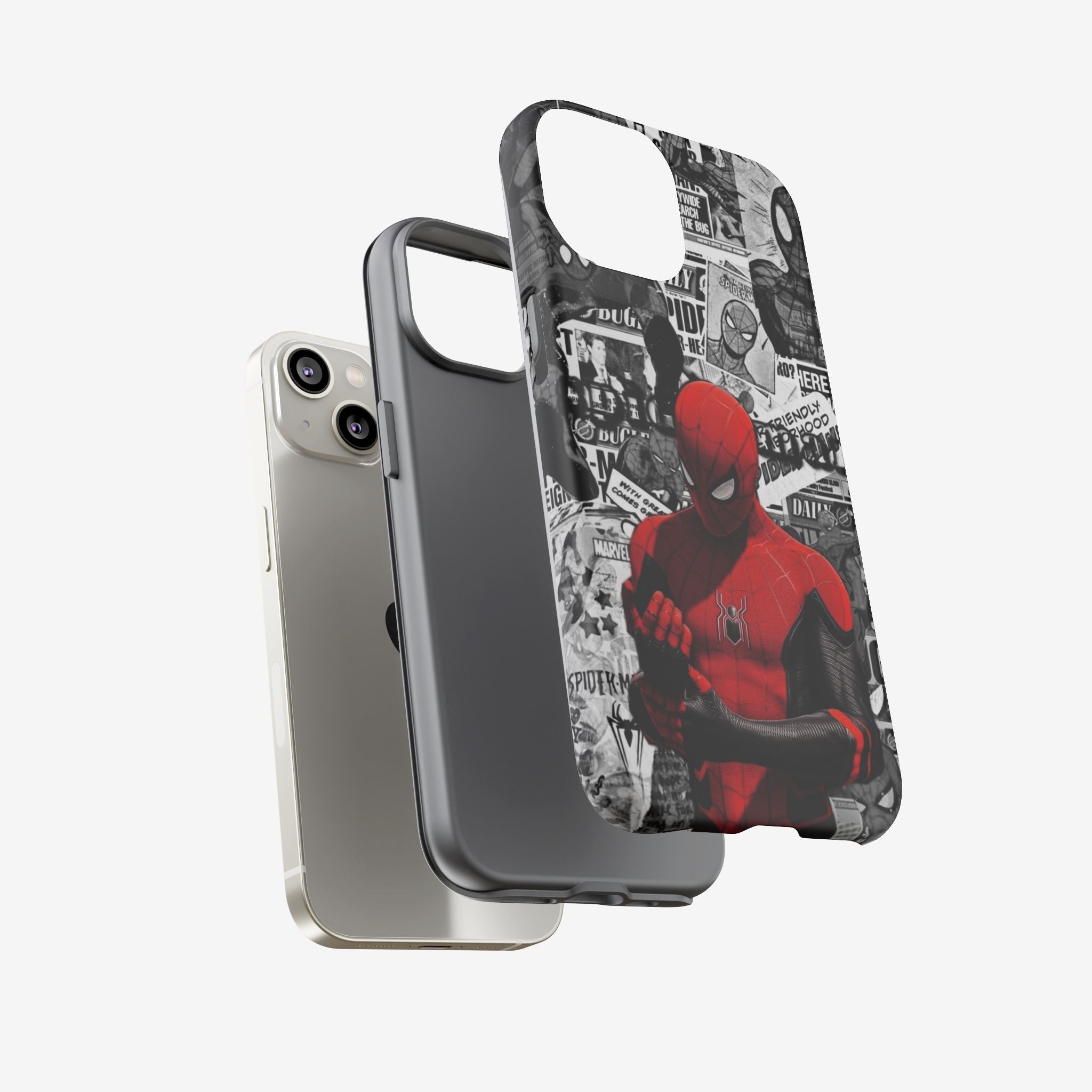 Red Mask Collage Premium Tough Shining Phone Case (Double Layer) Available For All iPhone Models