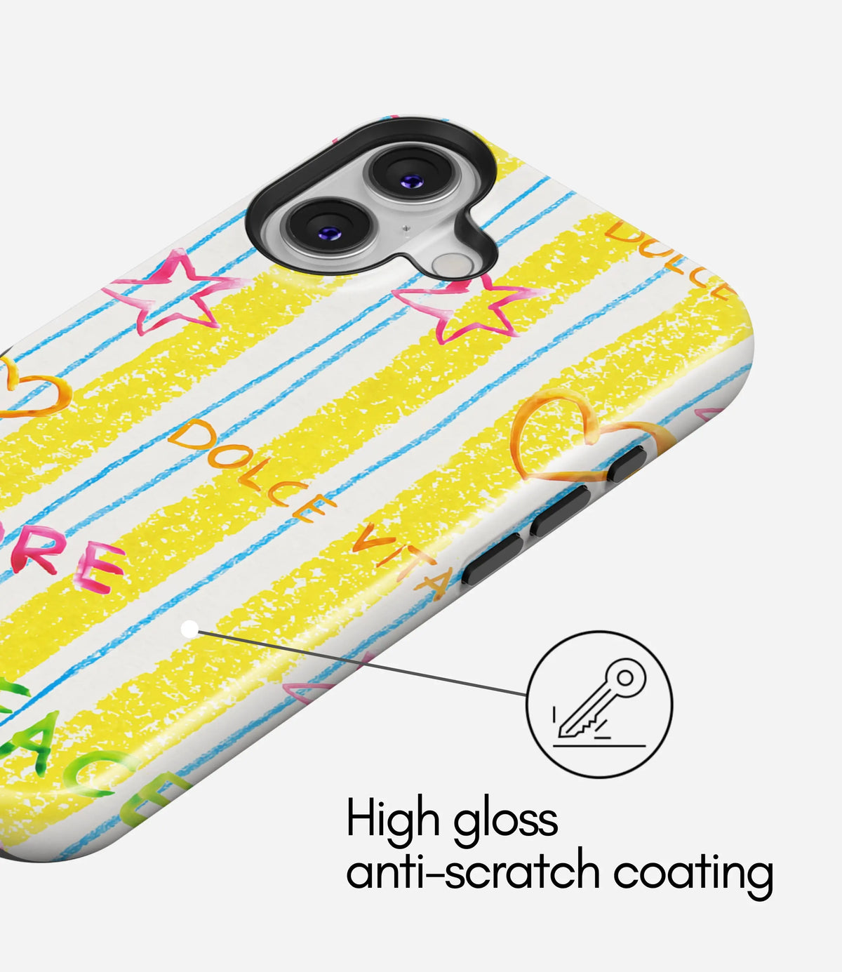 Amore Stripes Premium Tough Shining Phone Case (Double Layer) Available For All iPhone Models