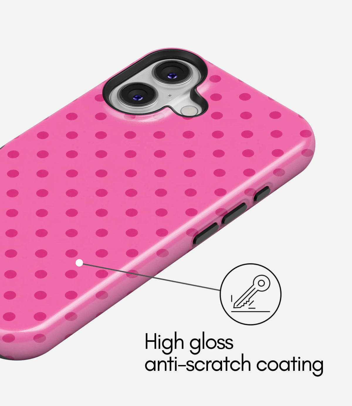 Color Pop Polka Premium Tough Shining Phone Case (Double Layer) Available For All iPhone Models