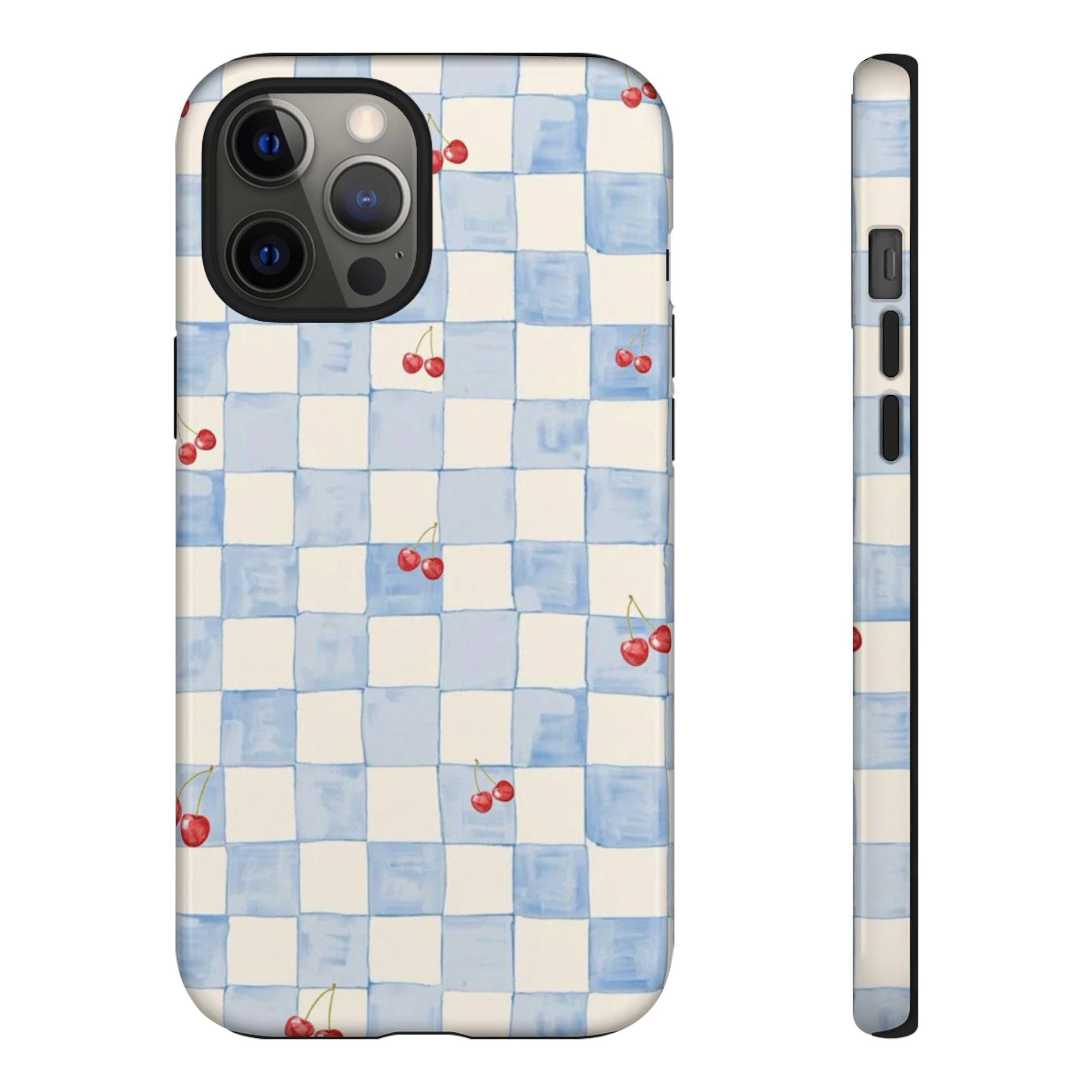 Cherry Check Tough Case  Available For All iPhone Models