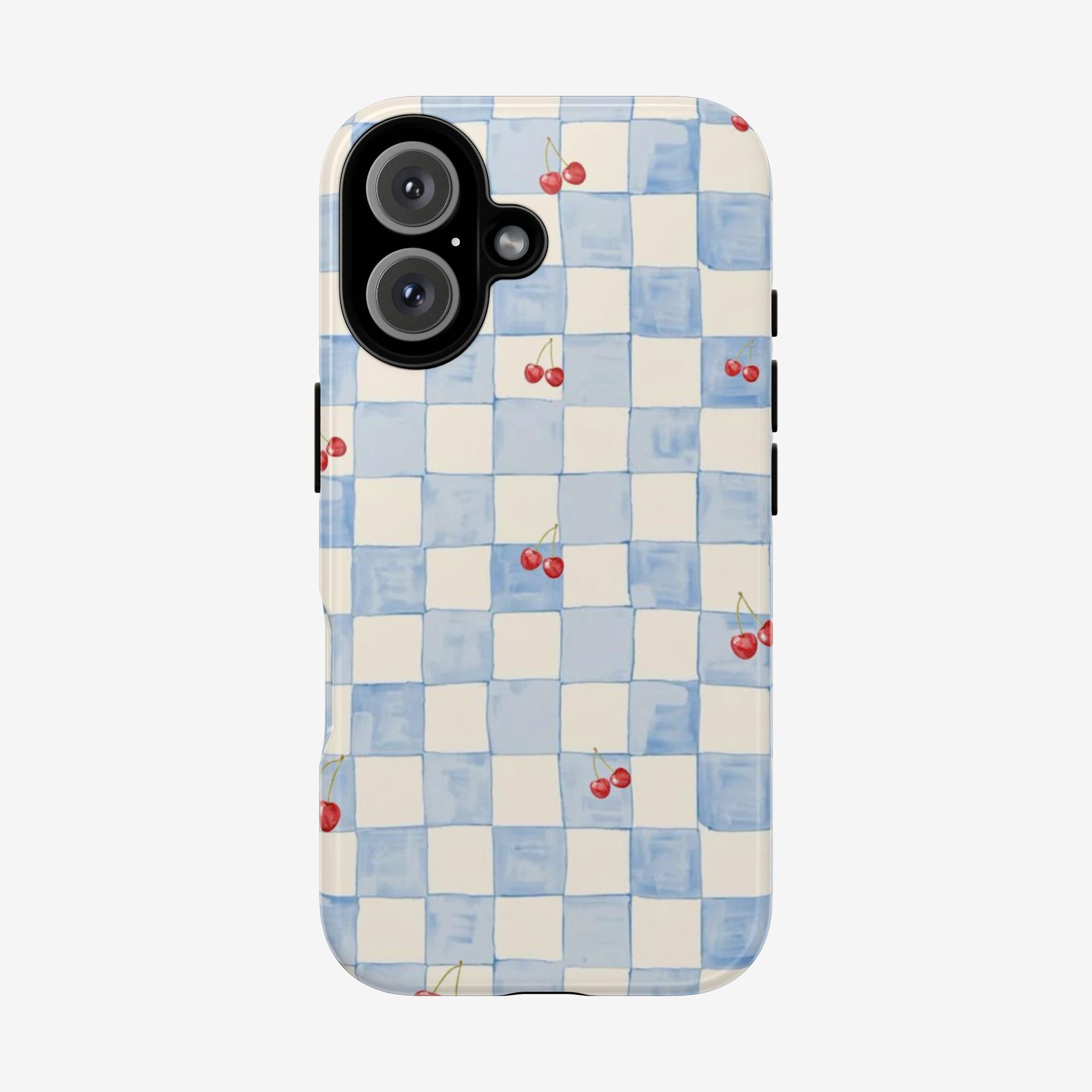 Cherry Check Tough Case  Available For All iPhone Models