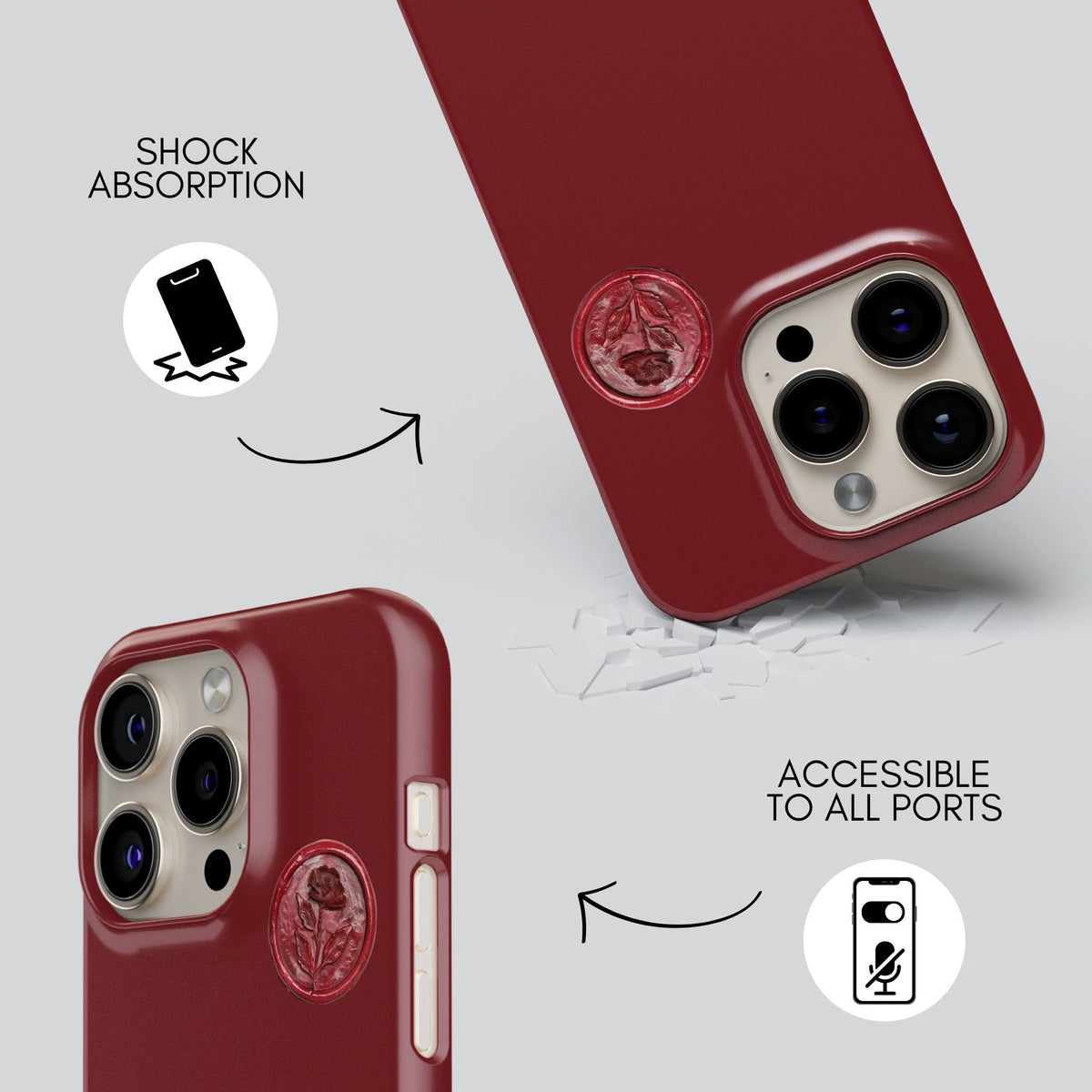 Ginebra Premium Tough Shining Phone Case (Double Layer) Available For All iPhone Models