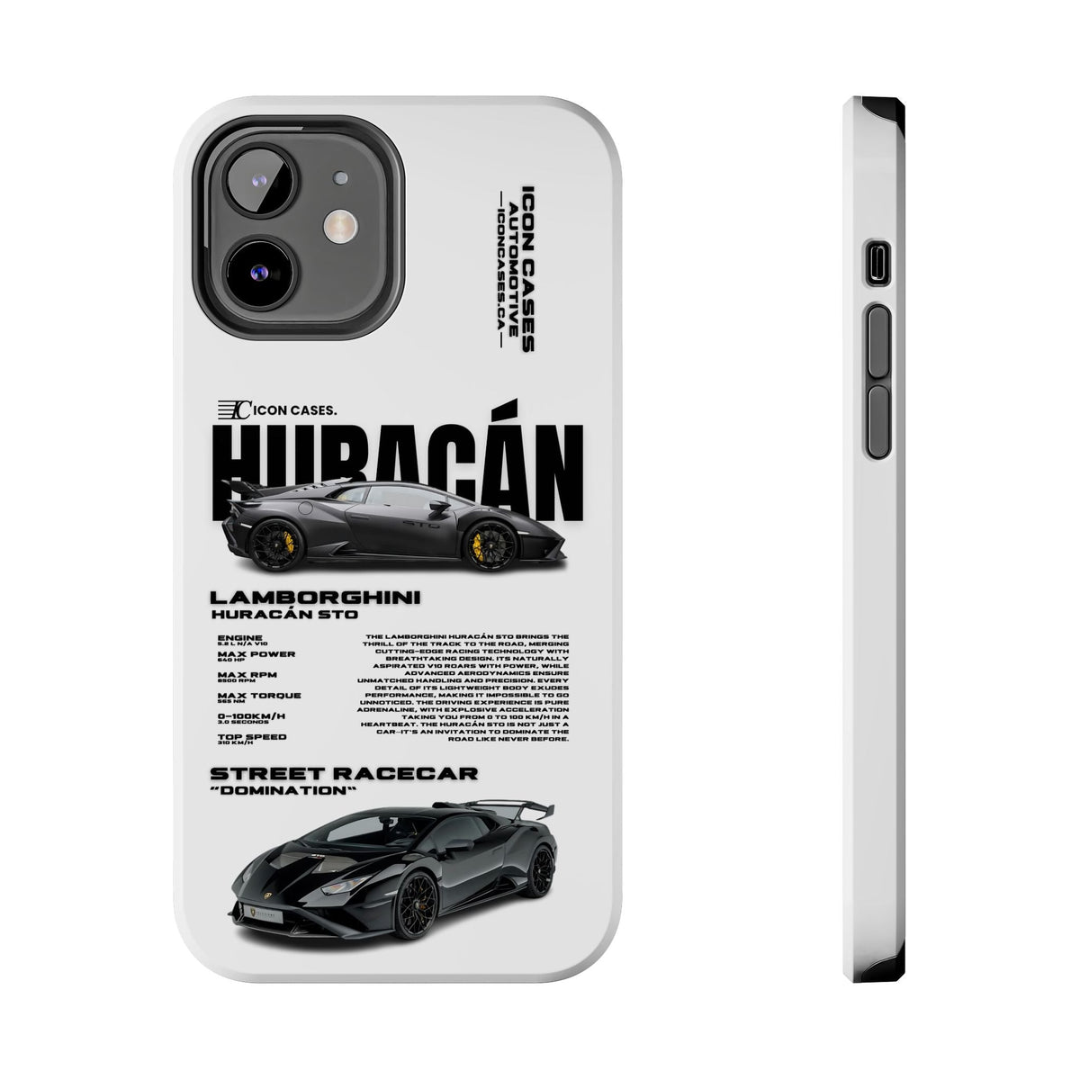 Lamborghini Huracan STO White Premium Tough Shining Phone Case (Double Layer) Available For All iPhone Models