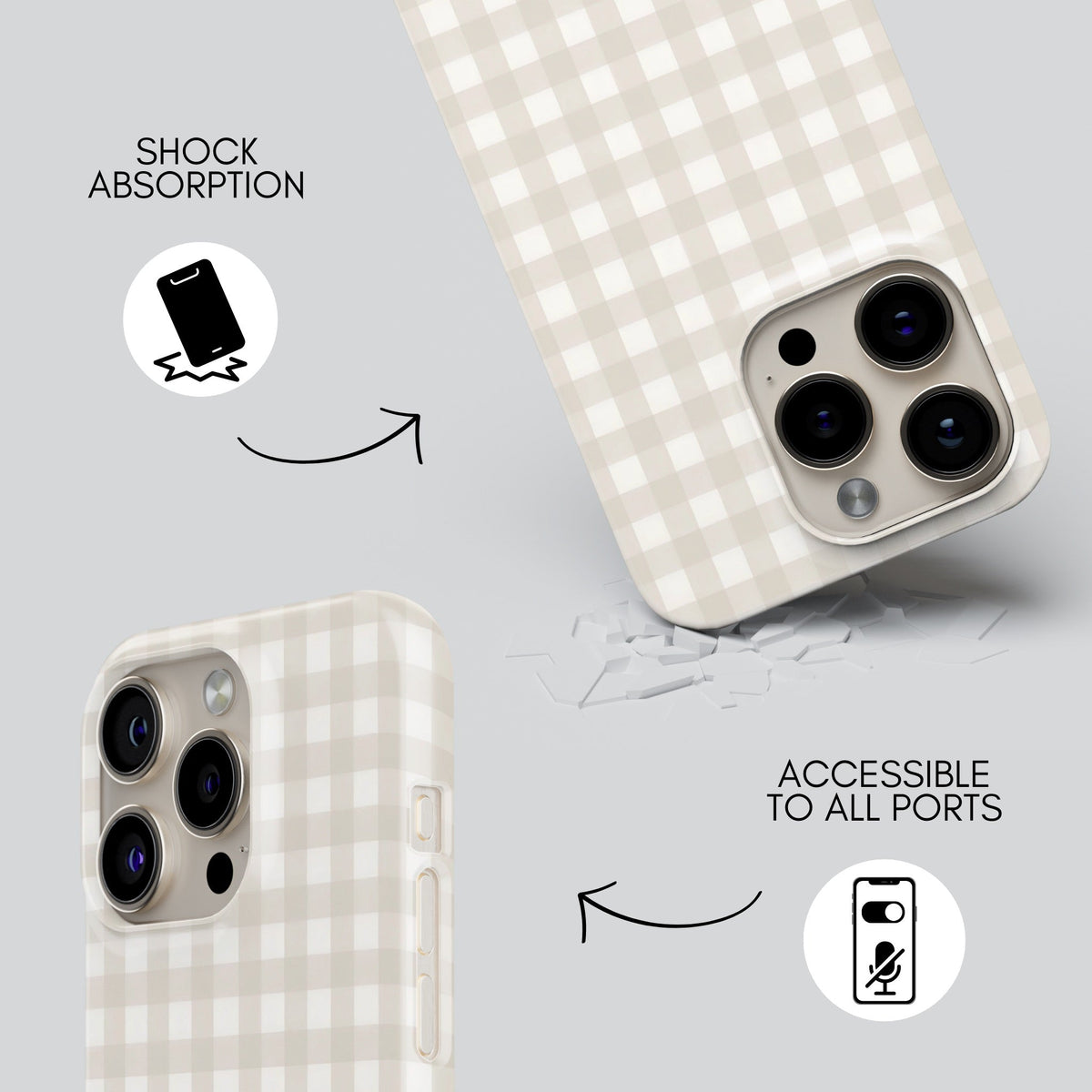 Cream Puff Premium Tough Shining Phone Case (Double Layer) Available For All iPhone Models