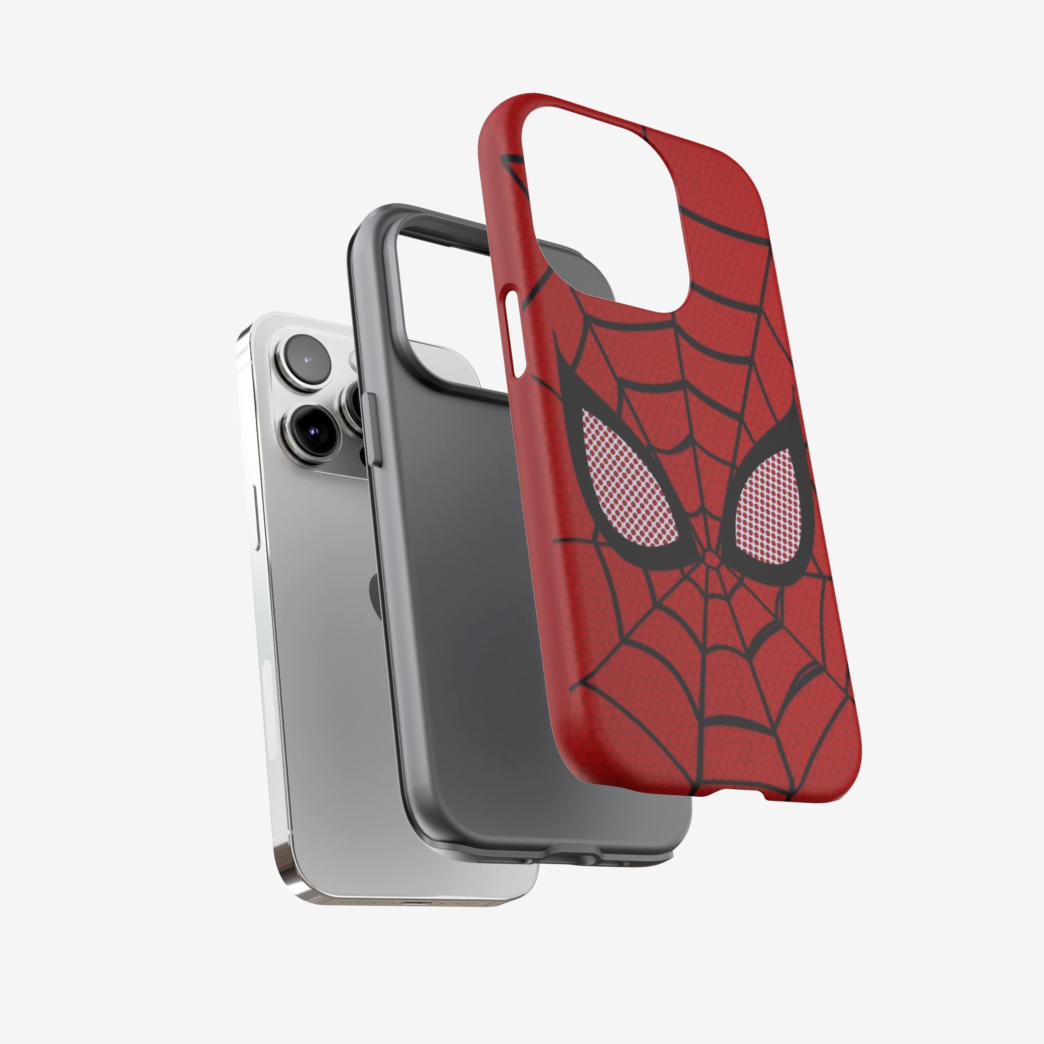 Scarlet Grid Mask Premium Tough Shining Phone Case (Double Layer) Available For All iPhone Models