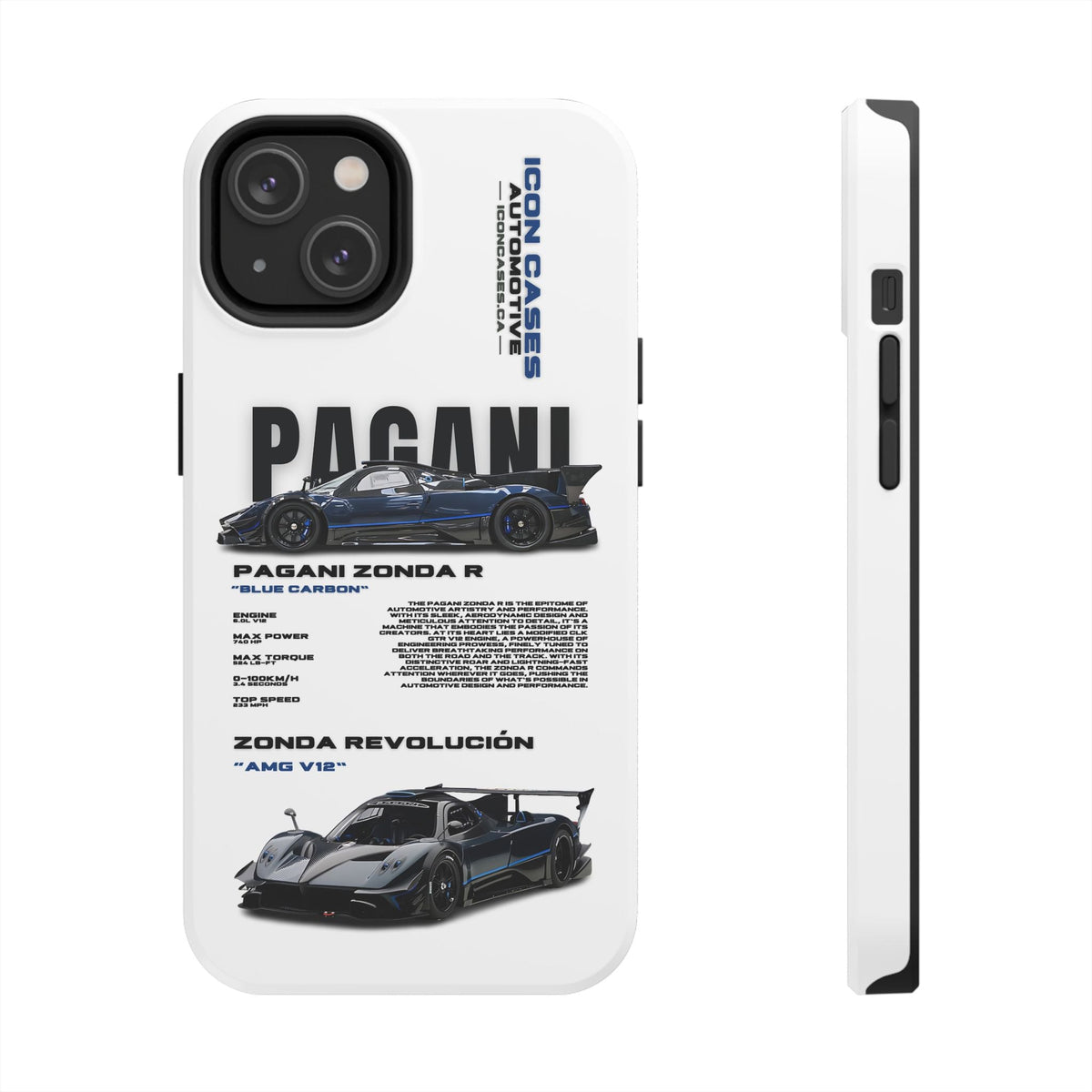 Pagani Zonda R White Premium Tough Shining Phone Case (Double Layer) Available For All iPhone Models