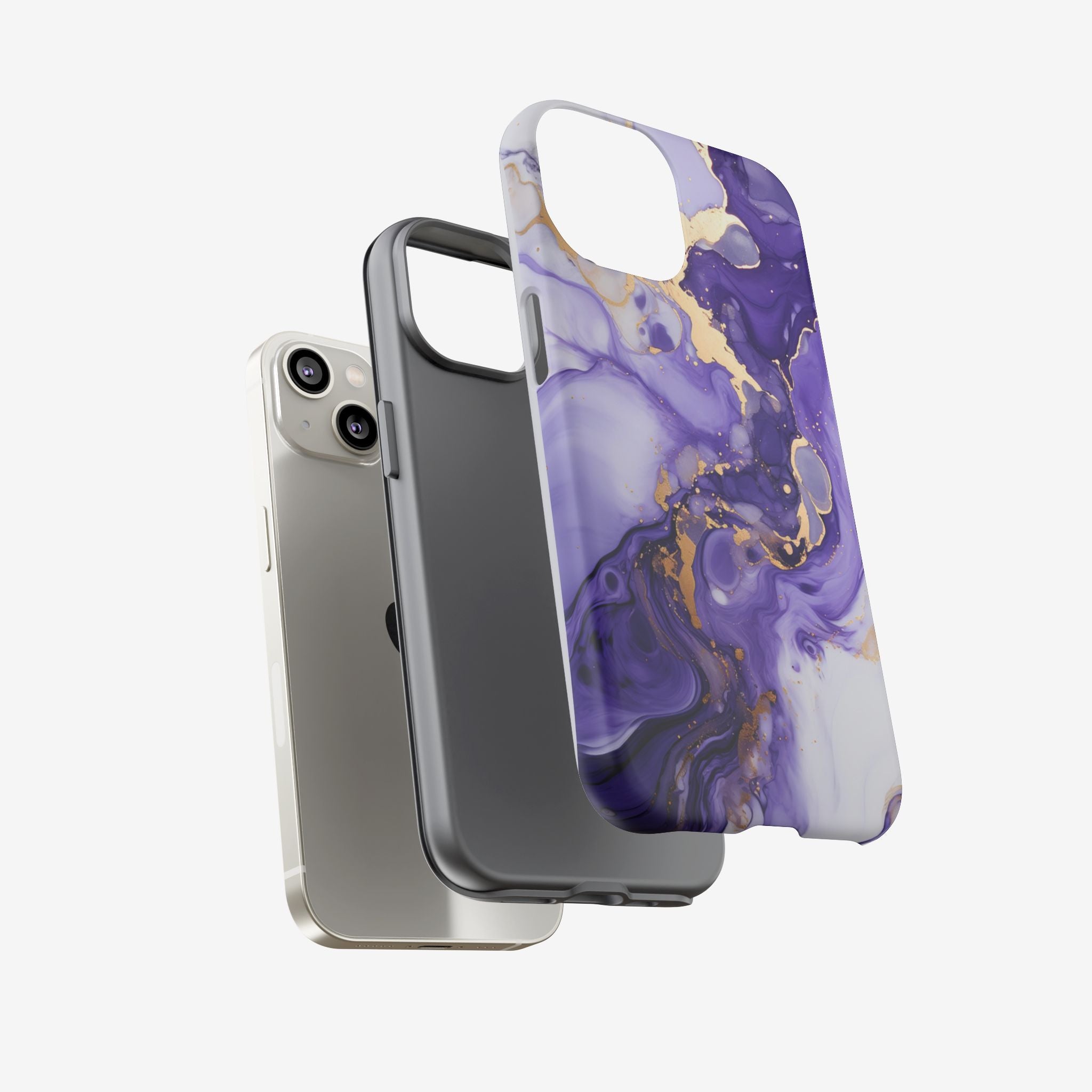 Violet Flow Premium Tough Shining Phone Case (Double Layer) Available For All iPhone Models