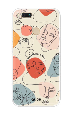 Abstract Faces Soft Cover for Xiaomi Mi A1