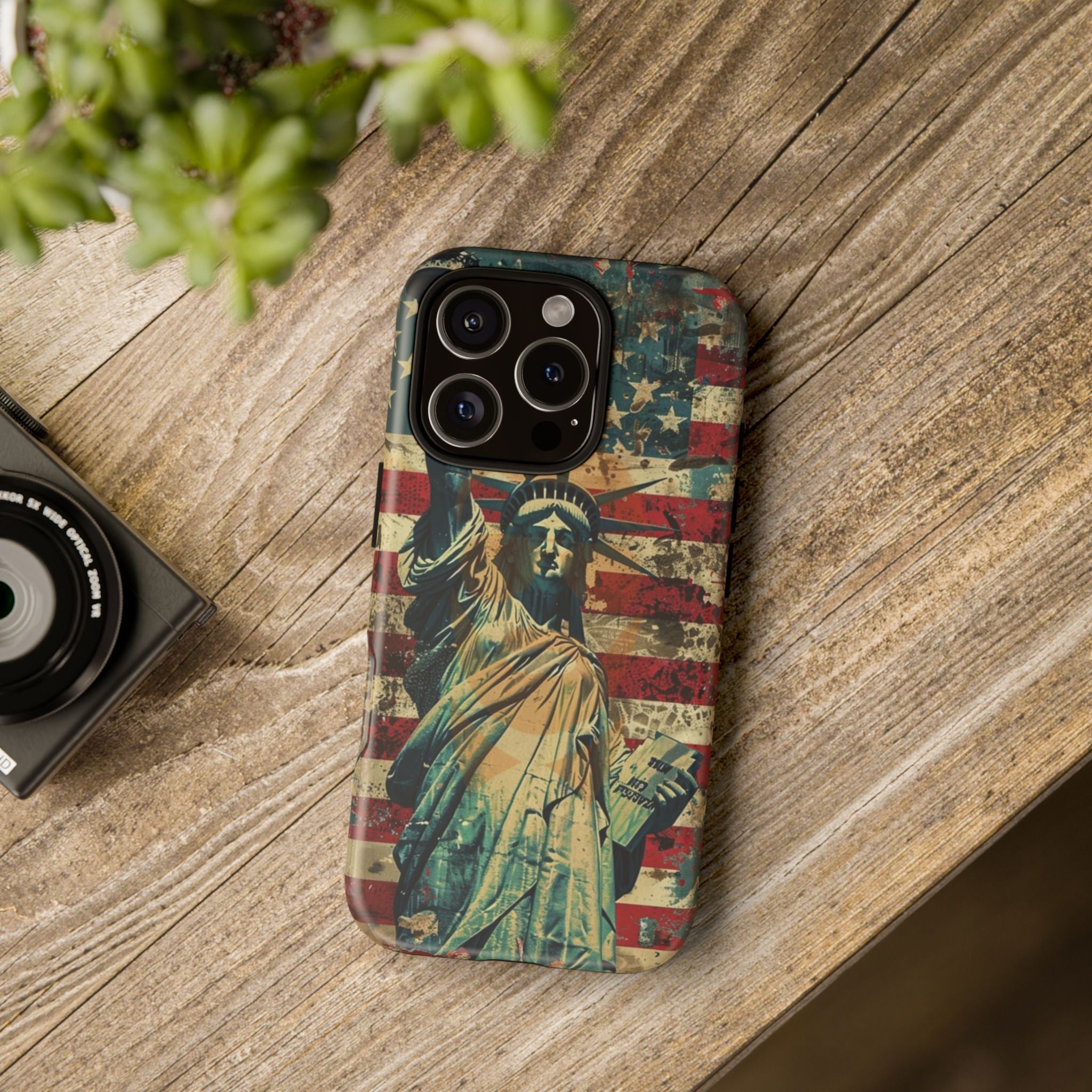 Vintage Liberty Premium Tough Shining Phone Case (Double Layer) Available For All iPhone Models