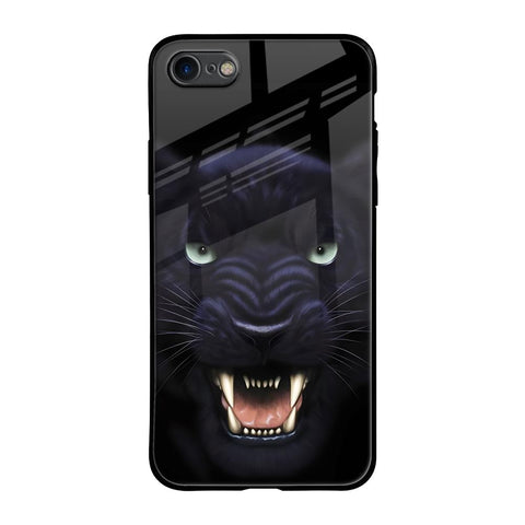Angry Black Leopard Glossy Case for iPhone 8