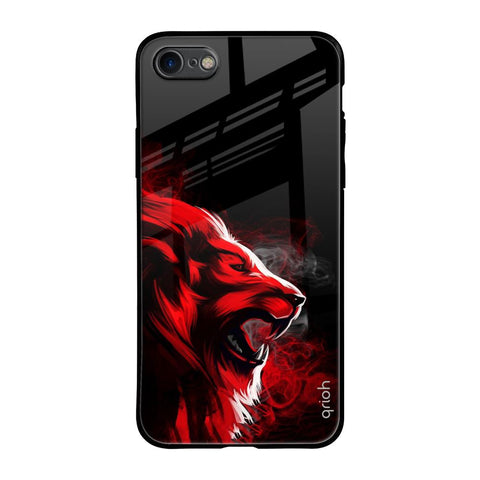Red Angry Lion Glossy Case for iPhone 8