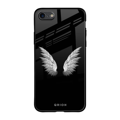 White Angel Wings Glossy Case for iPhone 8