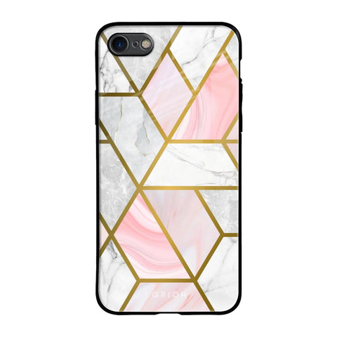 Geometrical Marble Glossy Case for iPhone 8