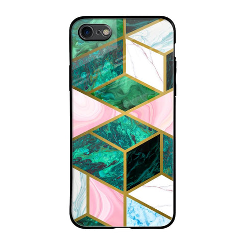 Seamless Green Marble Glossy Case for iPhone 8