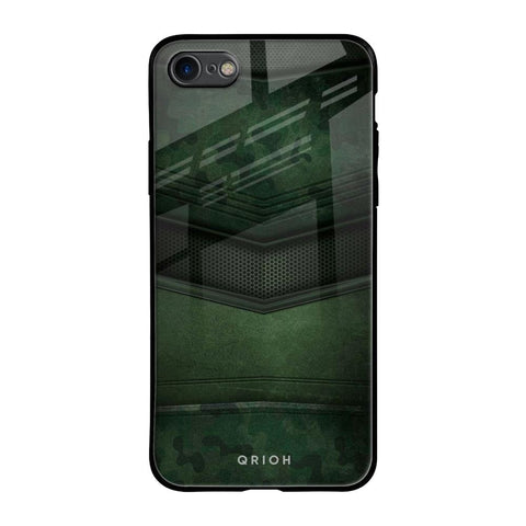 Green Leather Glossy Case for iPhone 8