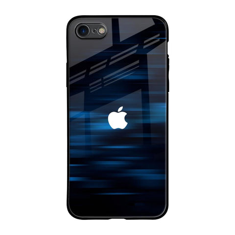 Blue Rough Abstract Glossy Case for iPhone 8