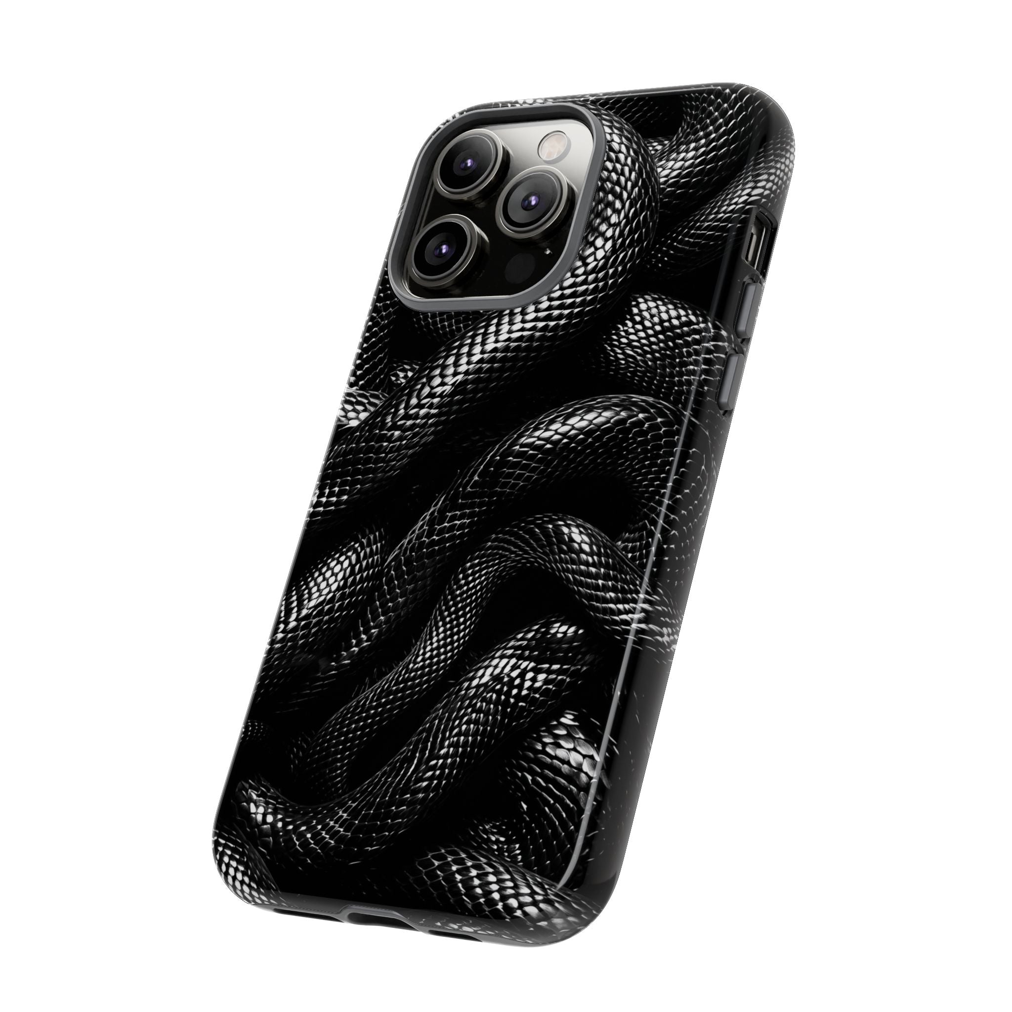 Black Snakes Premium Tough Shining Phone Case (Double Layer) Available For All iPhone Models