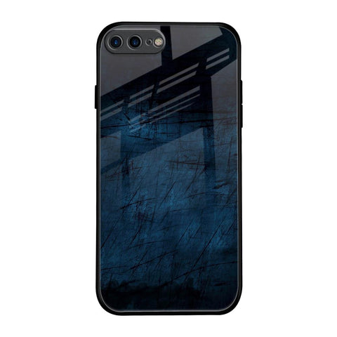 Dark Blue Grunge Glossy Case for iPhone 8 Plus