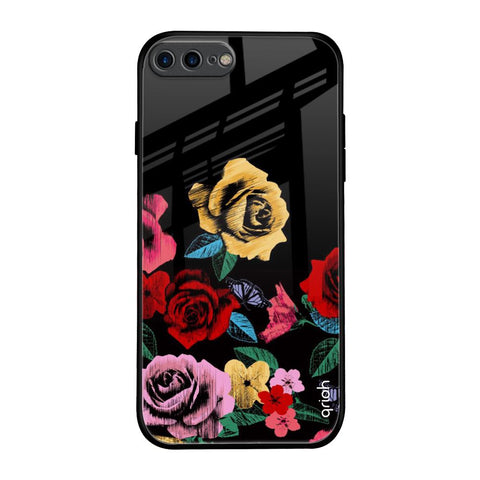 Floral Decorative Glossy Case For iPhone 8 Plus