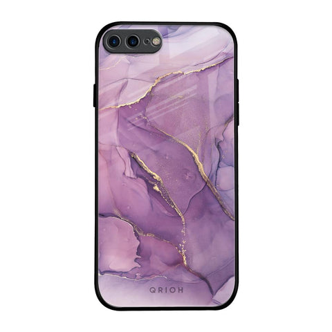 Purple Gold Marble Glossy Case for iPhone 8 Plus