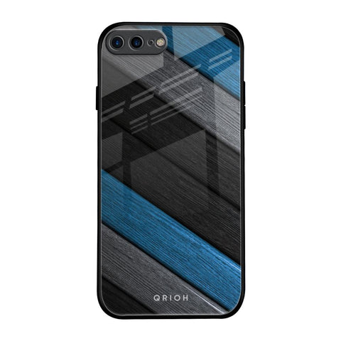 Multicolor Wooden Effect Glossy Case for iPhone 8 Plus