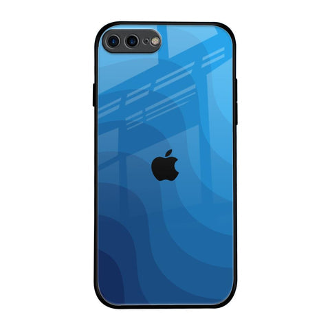 Blue Wave Abstract Glossy Case for iPhone 8 Plus