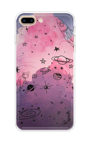 Space Doodles Art Soft Cover For iPhone 8 Plus