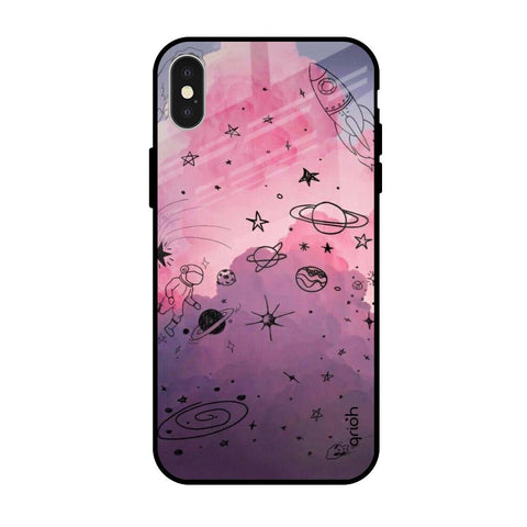 Space Doodles Glossy Case for iPhone X