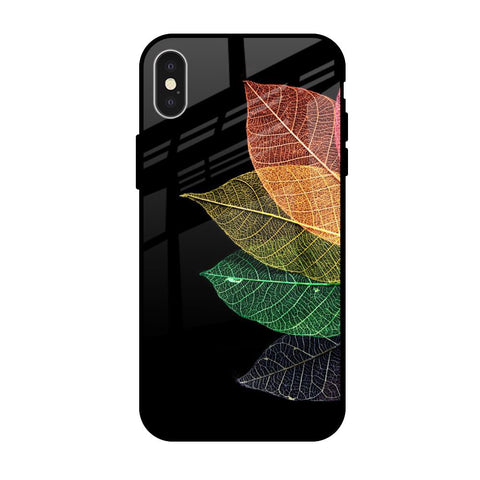 Colorful Leaves Glossy Case for iPhone X