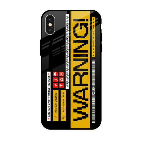 Aircraft Warning Glossy Case for iPhone X