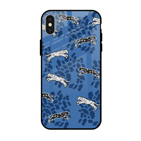Blue Cheetah Glossy Case for iPhone X