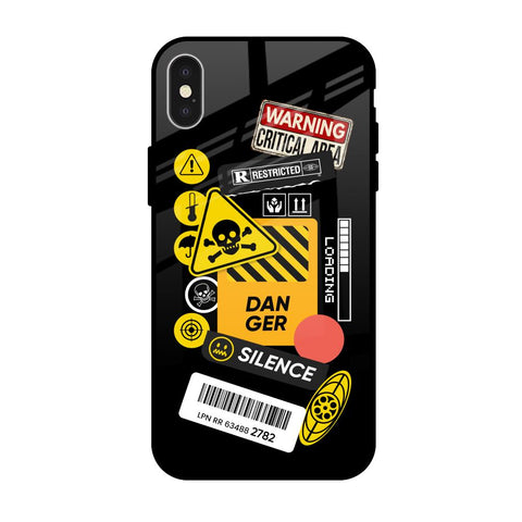 Danger Signs Glossy Case for iPhone X