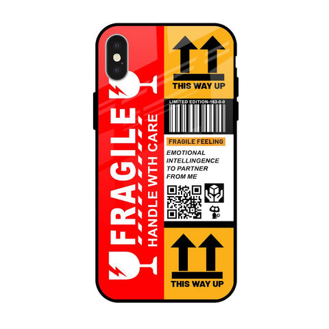 Handle With Care Glossy Case for iPhone X