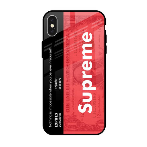 Supreme Ticket Glossy Case for iPhone X
