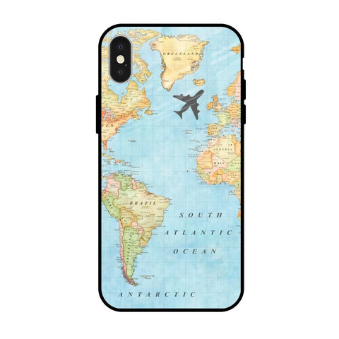 Travel Map Glossy Case for iPhone X