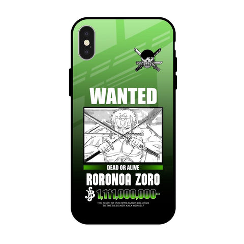 Zoro Wanted Glossy Case for iPhone X