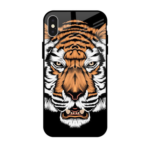Angry Tiger Glossy Case For iPhone X