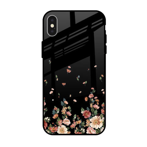 Floating Floral Print Glossy Case for Apple iPhone X