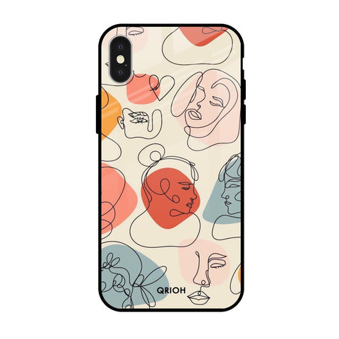 Abstract Faces Glossy Case for Apple iPhone X