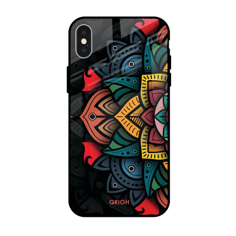 Retro Gorgeous Flower Glossy Case for Apple iPhone X