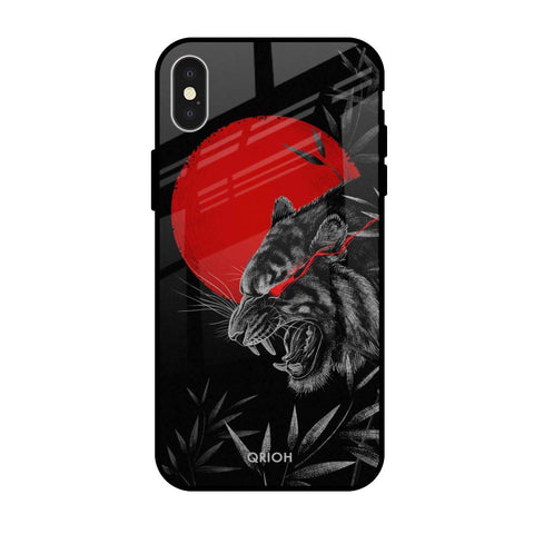 Red Moon Tiger Glossy Case for iPhone X